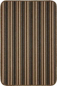 Dandy by William Armes, Ios Stripe Indoor Washable Rug, Chocolate, 67 x 100cm