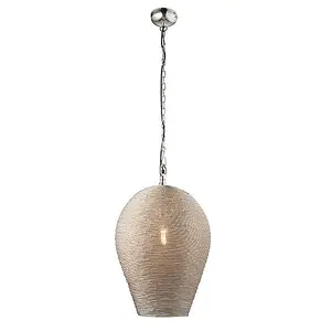 Luminosa Paresh Single Pendant Light Polished Nickel Plate