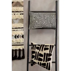 Bosie Ozella Black And White Rectangular Cushion