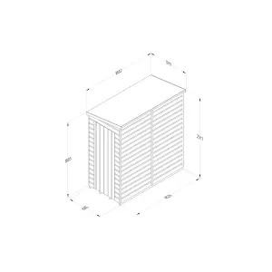 Beckwood 6x3 Pent Shed - No Windows