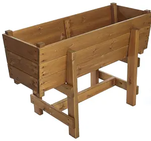 Garden Raised Wooden Vegetable Flower Planter Trough Tall Veg Herb Container Potato Wide Box Extra Depth