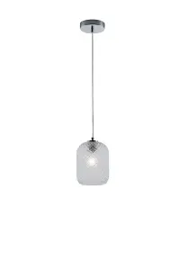 Luminosa Ashford Glass Dome Pendant, Clear,