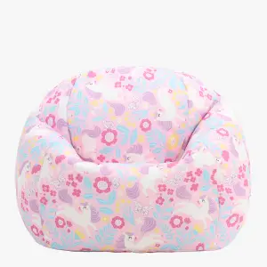 Veeva Kids Unicorn Bean Bag Chair Purple Childrens Bean Bags