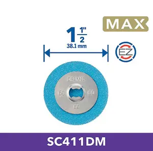 DREMEL MAX SpeedClic SC411DM Sanding Discs (Dia: 38mm, Grit: 60) (3/Pack) (2615S411DM)