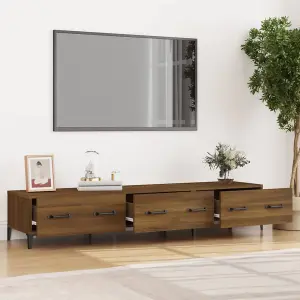 Berkfield TV Cabinet Brown Oak 150x34,5x30 cm Engineered Wood