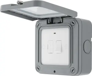 BG 13A Grey Outdoor Weatherproof switched fused connection unit