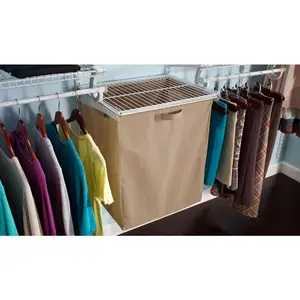 Shelf Track Laundry Hamper 50cm Wide Clothes Storage System