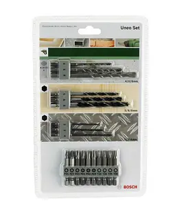 BOSCH 19-Piece Drill & Screwdriver Bit Set (For Wood, Metal & Stone) (To Fit: Bosch UNEO & UNEO MAXX Hammer Drills)