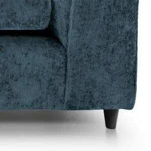 Harriet Crushed Chenille 4 Seater Sofa in  Dark Blue