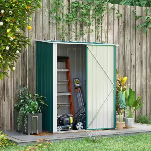 Outsunny Outdoor Storage Shed w/ Lockable Door for Garden, Green