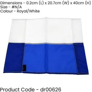 Single All Weather Football Corner Flag - ROYAL BLUE & WHITE - Outdoor Polyester