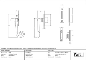 From The Anvil Polished Brass Monkeytail Fastener