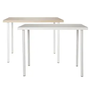 Matt white Desk (H)730mm (W)1000mm (D)600mm