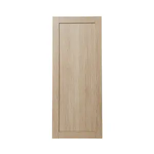 GoodHome Alpinia Matt light oak effect Shaker Tall larder Cabinet door (W)600mm (H)1467mm (T)18mm