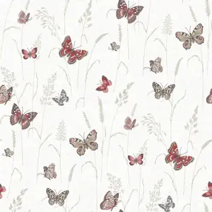 Galerie Kitchen Recipes Red Butterflies Smooth Wallpaper