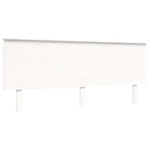 Berkfield Bed Frame with Headboard White 200x200 cm Solid Wood