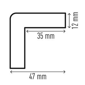 Durable Adhesive Warning Corner Impact Protection Profiles C35 - 1 Metre