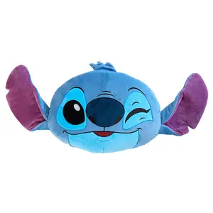 Lilo & Stitch Shaped Filled Cushion Blue/Purple (One Size)