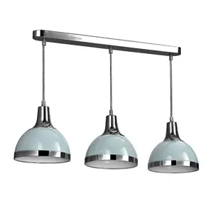 Interiors by Premier Vermont Three Shutter Blue Shades Pendant Light