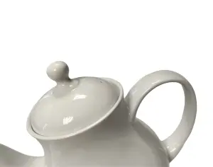 Arcoroc Large Teapot White Ceramic Hotelware 32oz 1L Vitreous Catering Tea Pot