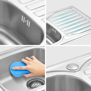 JASSFERRY Stainless Steel Kitchen Sink 1.0 Single Bowl Topmount Reversible Drainer