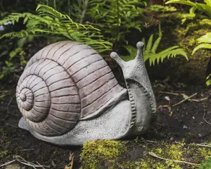 Large Stone Cast Snail Garden Ornament