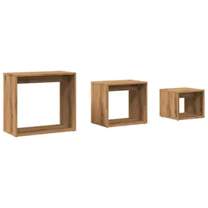 Side Tables 3 pcs Engineered Wood (Set of 3) Artisan Oak / Artisan Oak