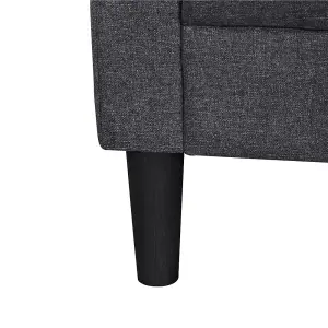 Yaheetech Dark Grey 2-Seater Linen Fabric Upholstered Sofa 191cm