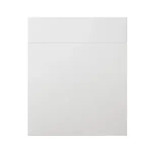 GoodHome Alisma High gloss white Slab Door & drawer 600mm