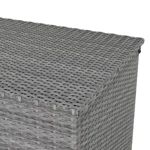 GoodHome Hamilton Steeple grey Plastic Rattan effect Storage box (W) 125cm x (D) 55cm