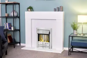 Adam Miami Fireplace in Pure White, 48 Inch