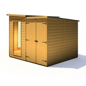 Shire Barclay Corner Summerhouse With Side Shed 8 Ft X 12 Ft