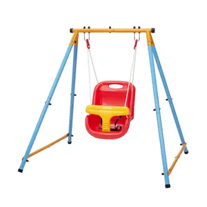 Outdoor Swing Set for Garden, Metal Frame Suitable 117 x 102.5 x 113cm