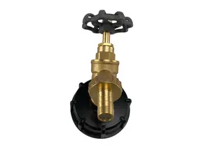 ibc storage tank water diesel outlet cap s60x6 (2") with brass dial bib tap+barb