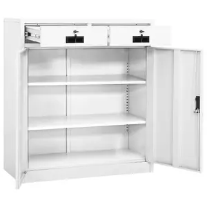 Berkfield Office Cabinet White 90x40x102 cm Steel