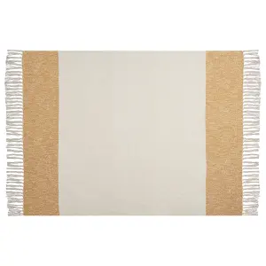 Blanket SALME Fabric 130 x 170 cm Beige