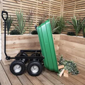 75 Litre 200Kg Capacity Tipping Garden Dump Cart or Truck Trolley or Wheelbarrow