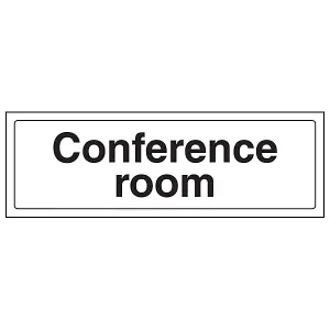 Conference Room - Work Door Sign - Adhesive Vinyl Sign 300x100mm (x3)