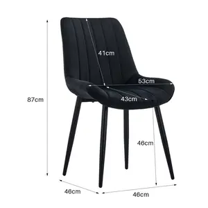 Lause Dining Chair (Set of 2) Black