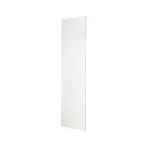 GoodHome Alisma Innovo handleless high gloss white slab Standard Clad on end panel (H)2400mm (W)640mm