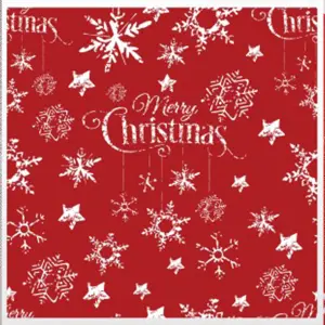 Neel Blue Polyester Xmas Design Round Tablecloth 70"