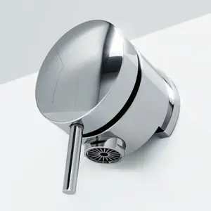 ENKI Chrome Pop Up Round Bath Filler with Overflow & Waste W42