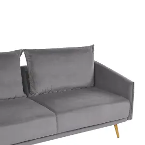 Beliani Glam Velvet Sofa Set Grey MAURA