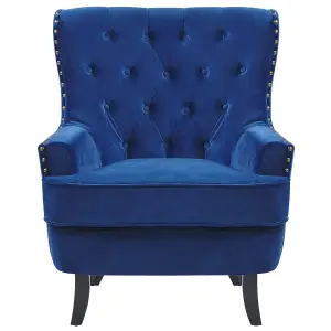 Armchair VIBORG II Velvet Navy Blue