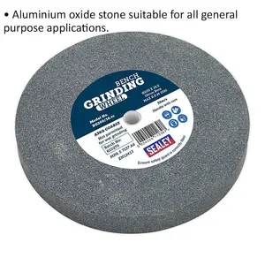 High-Performance Bench Grinding Stone Wheel - 200mm x 25mm - A36Q Coarse Grade