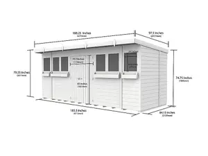 DIY Sheds 16x7 Pent Summer Shed Loglap