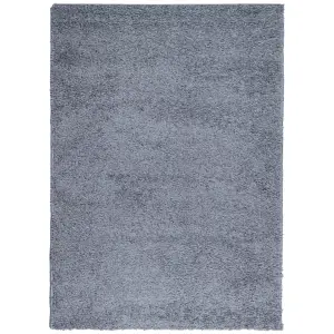 Shaggy Rug PAMPLONA High Pile Modern Blue 240x340 cm