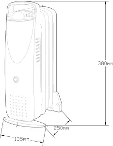 500W White Oil-filled radiator