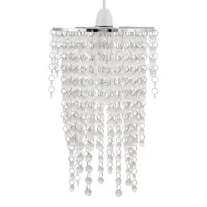 First Choice Lighting Cleared Jewelled Waterfall Light Shade