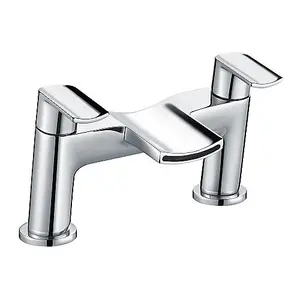 Nes Home Galaxy Basin Mixer, Bath Filler Tap & Basin Waste Chrome